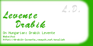 levente drabik business card